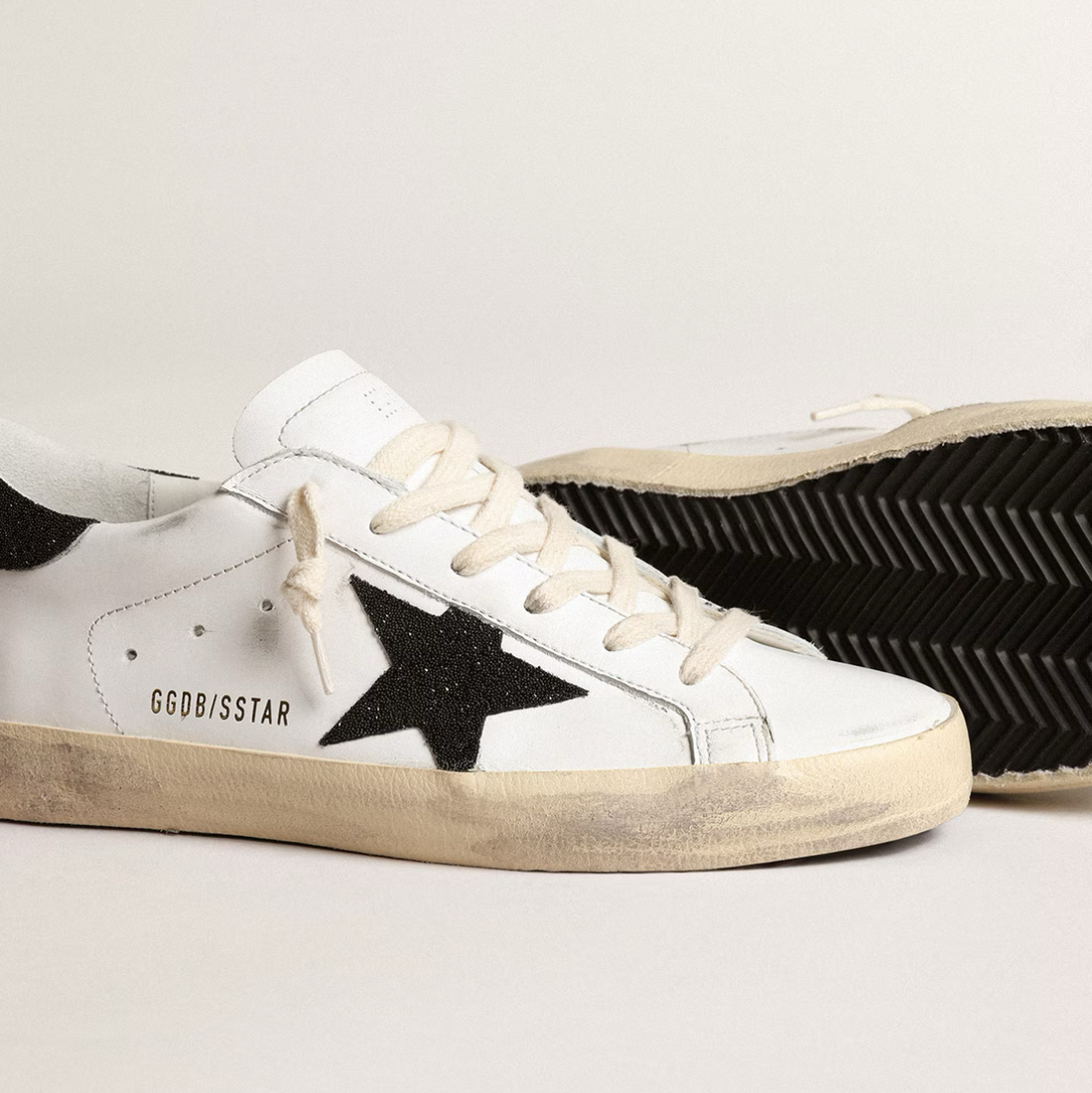 Basket Super-Star Étoile et Contrefort en Cristaux Swarovski Noir